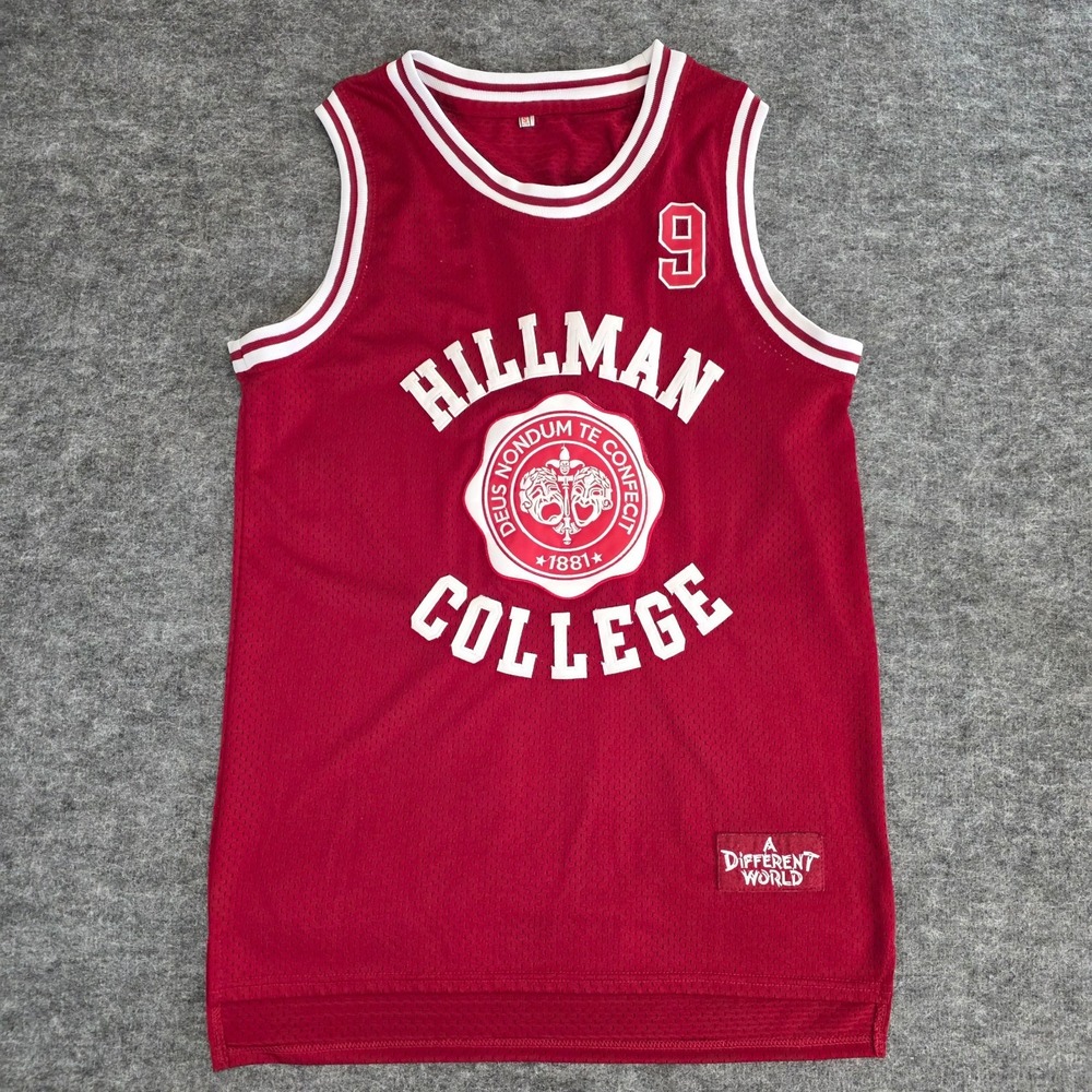 Hillman College Dwayne Wayne #9 Basketball Jersey Small Red A Different World